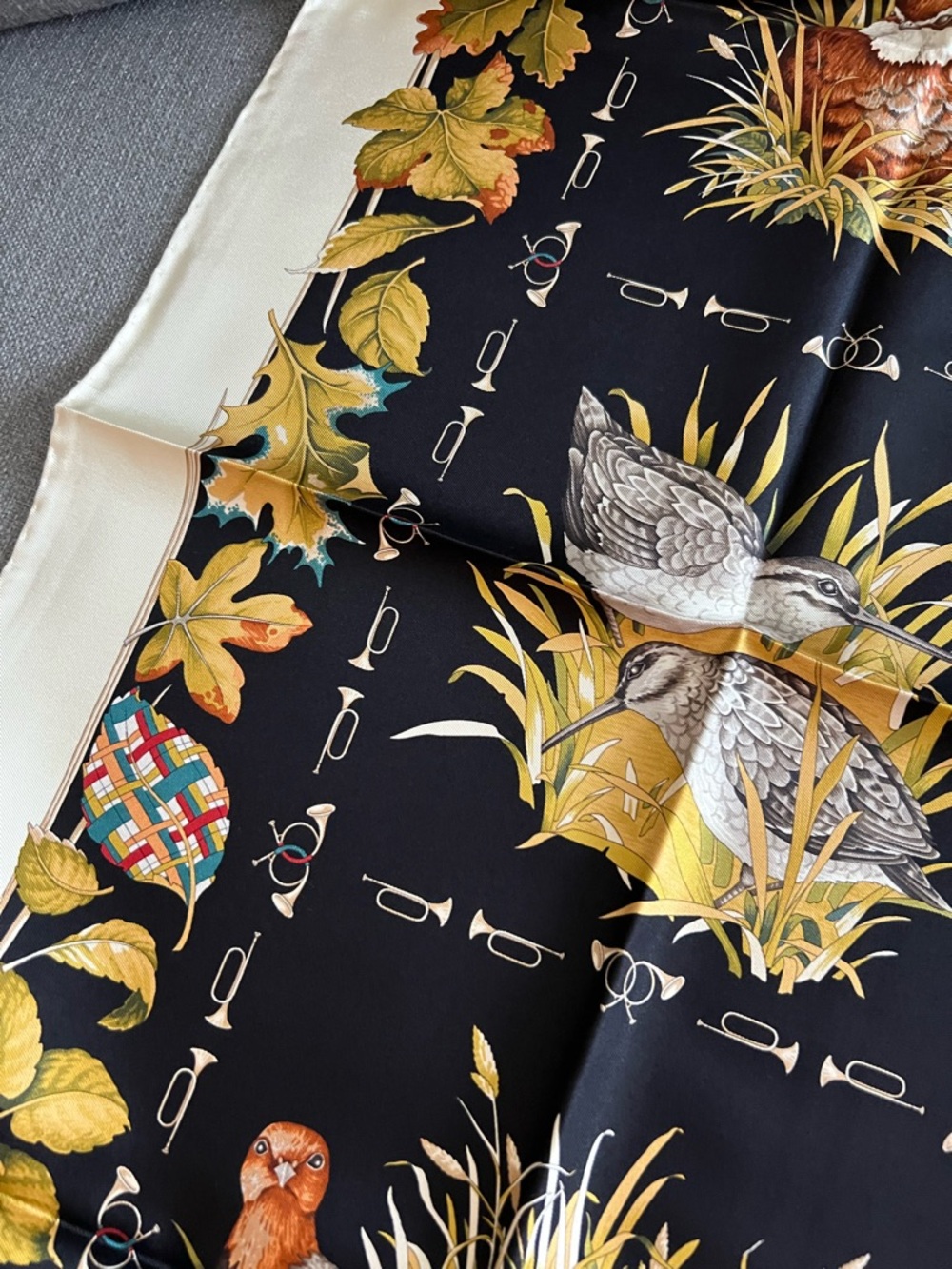 SALVATORE FERRAGAMO “Birds of a Feather” Silk Scarf - Picture 12 of 14